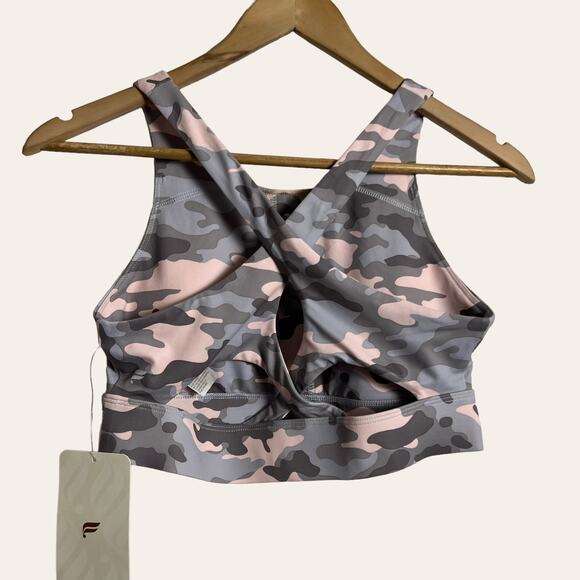 Fabletics Haze Gray Camo No Bounce Ella High Impact Sports Bra Size S NWT - Picture 5 of 7